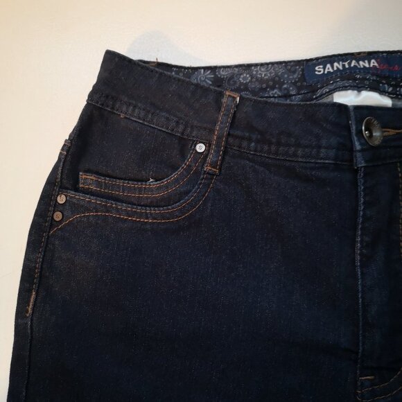 Santana Jeans Ladies Dark Wash Straight Leg Jeans - Picture 7 of 9